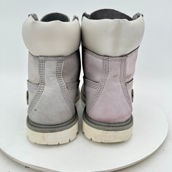 Timberland Nellie Women Size 7.5 Mono Grey Nubuck Leather Hiking Ankle Boot - Picture 5 of 11